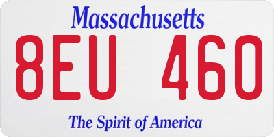 MA license plate 8EU460