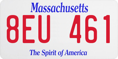 MA license plate 8EU461