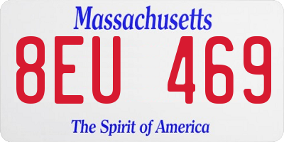 MA license plate 8EU469