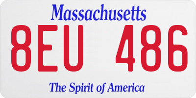 MA license plate 8EU486