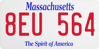 MA license plate 8EU564