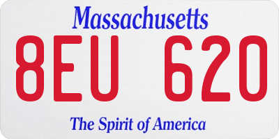 MA license plate 8EU620
