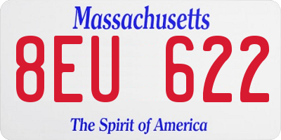 MA license plate 8EU622