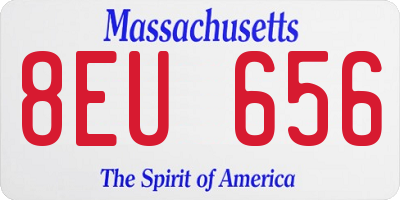 MA license plate 8EU656