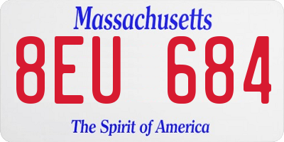 MA license plate 8EU684