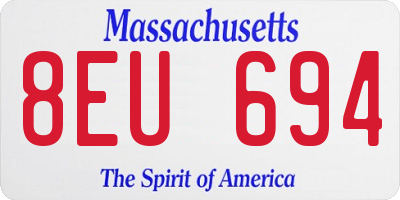 MA license plate 8EU694