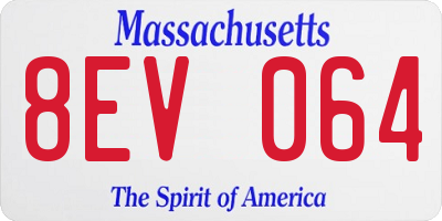 MA license plate 8EV064
