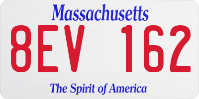 MA license plate 8EV162