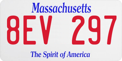 MA license plate 8EV297