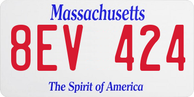 MA license plate 8EV424