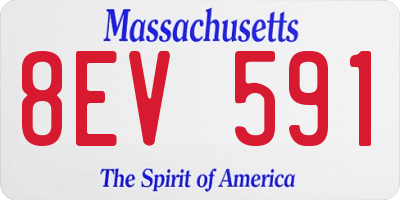 MA license plate 8EV591