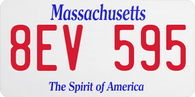 MA license plate 8EV595