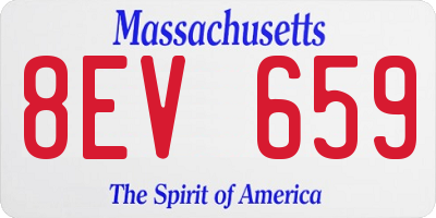 MA license plate 8EV659