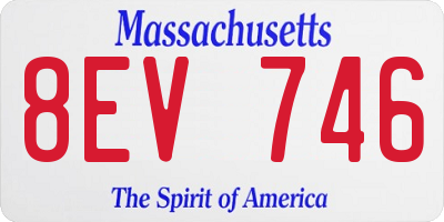 MA license plate 8EV746