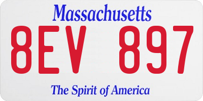 MA license plate 8EV897