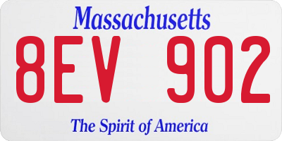 MA license plate 8EV902