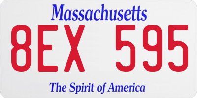 MA license plate 8EX595