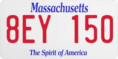 MA license plate 8EY150