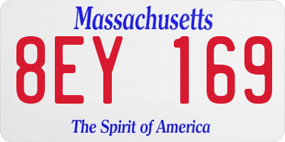 MA license plate 8EY169