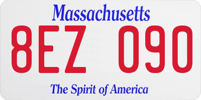 MA license plate 8EZ090