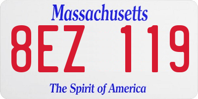 MA license plate 8EZ119