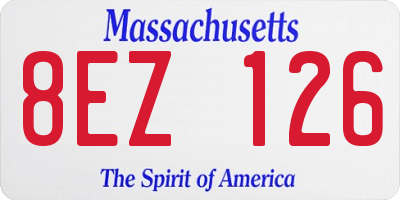 MA license plate 8EZ126