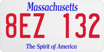 MA license plate 8EZ132