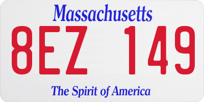 MA license plate 8EZ149