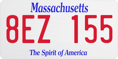 MA license plate 8EZ155