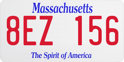 MA license plate 8EZ156