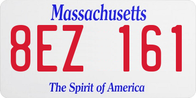 MA license plate 8EZ161