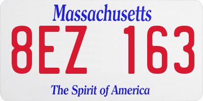 MA license plate 8EZ163