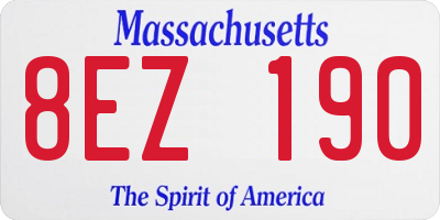 MA license plate 8EZ190
