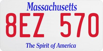 MA license plate 8EZ570