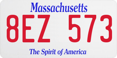 MA license plate 8EZ573