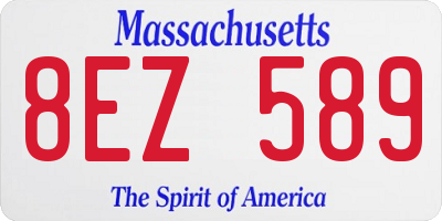 MA license plate 8EZ589