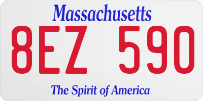 MA license plate 8EZ590