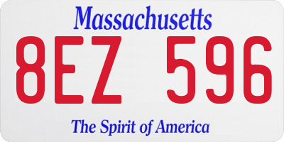 MA license plate 8EZ596
