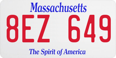 MA license plate 8EZ649
