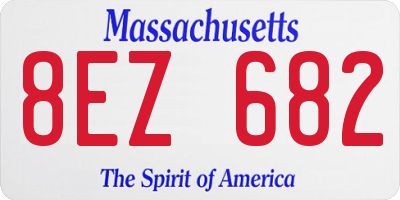 MA license plate 8EZ682