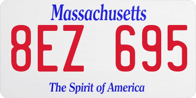 MA license plate 8EZ695