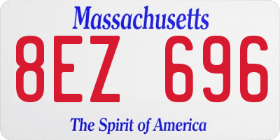 MA license plate 8EZ696