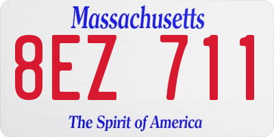 MA license plate 8EZ711