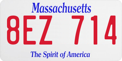 MA license plate 8EZ714