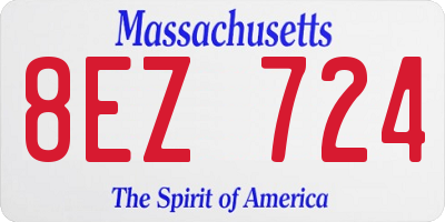 MA license plate 8EZ724