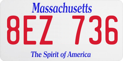 MA license plate 8EZ736