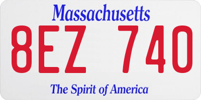 MA license plate 8EZ740