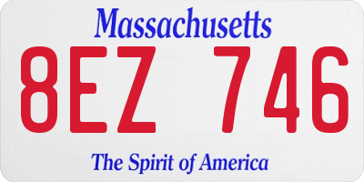 MA license plate 8EZ746