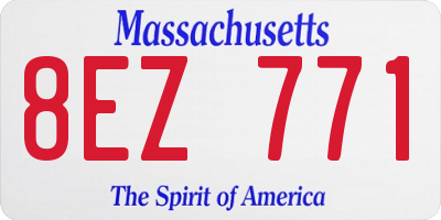 MA license plate 8EZ771