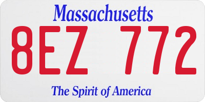 MA license plate 8EZ772